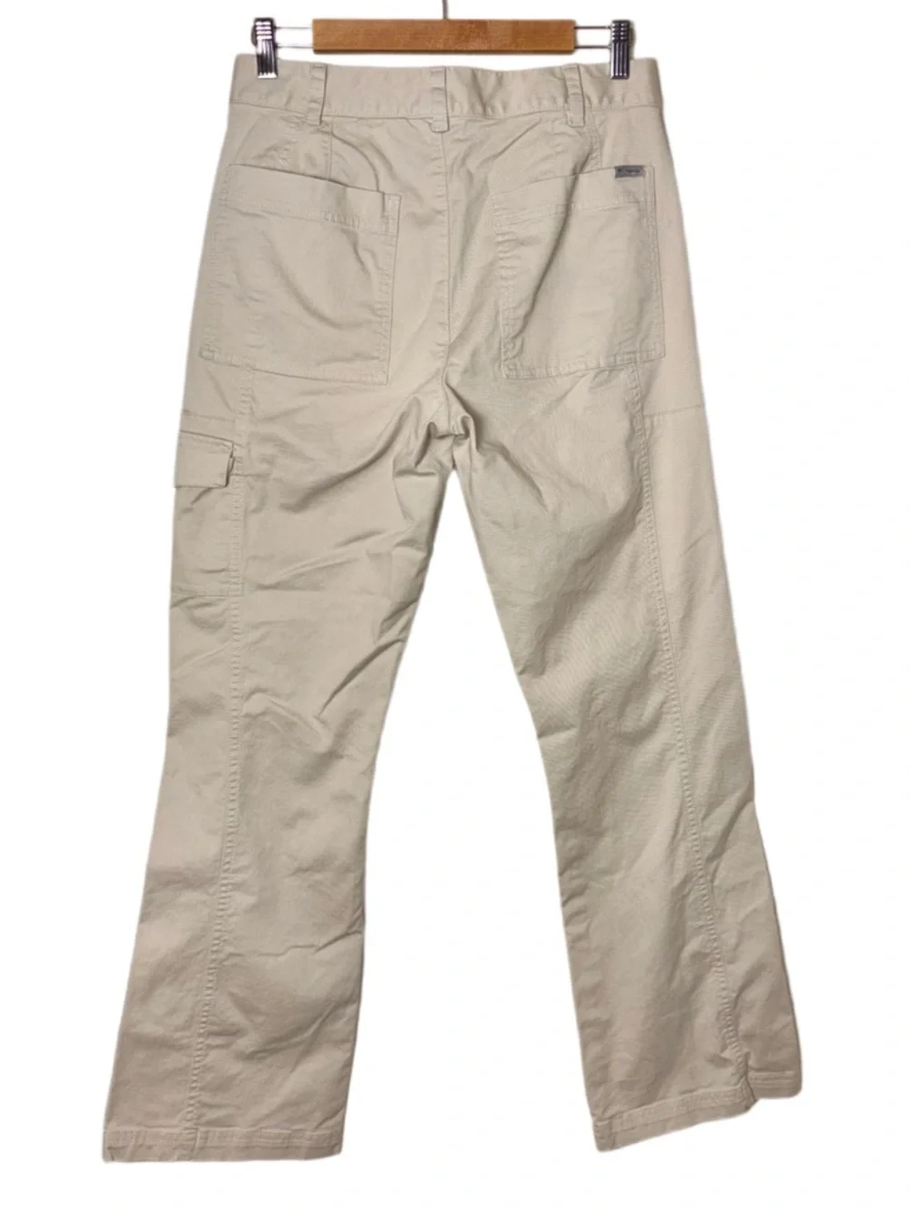 Columbia Women's Utility Pants Straight leg Cargo Pocket Size 10 cream/beige